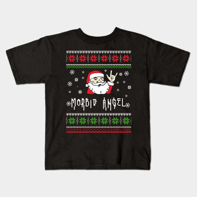 morbid angel santa metal Kids T-Shirt by mantaplaaa